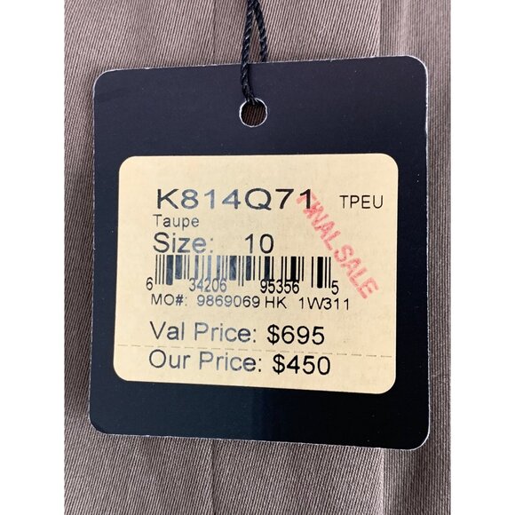 St. John Womens Taupe Trousers Dress Pants Size 10 NWT High Rise Short 6387 - Picture 6 of 13